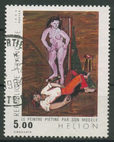 Frankreich 1984 Zeitgenössische Kunst Gemälde Jean Hélion 2474 gestempelt