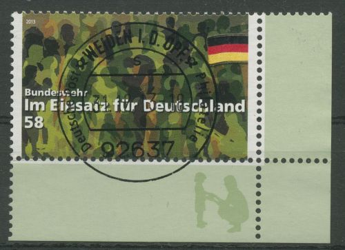 Bund 2013 Bundeswehr 3015 Ecke 4 gestempelt (E5888)