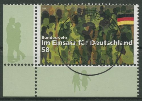 Bund 2013 Bundeswehr 3015 Ecke 3 mit TOP-Stempel (E5891)