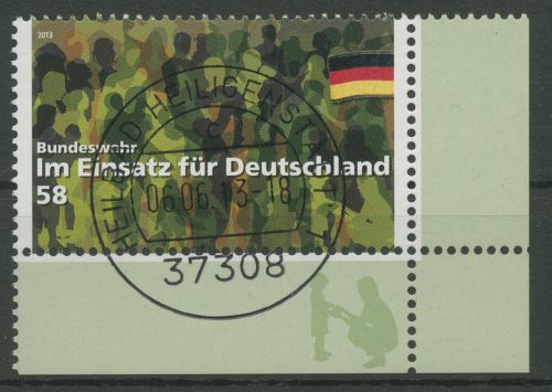 Bund 2013 Bundeswehr 3015 Ecke 4 mit TOP-Stempel (E5892)