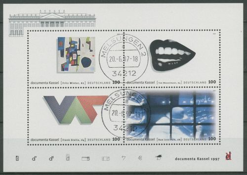 Bund 1997 documenta Kassel Block 39 gestempelt (C98746)