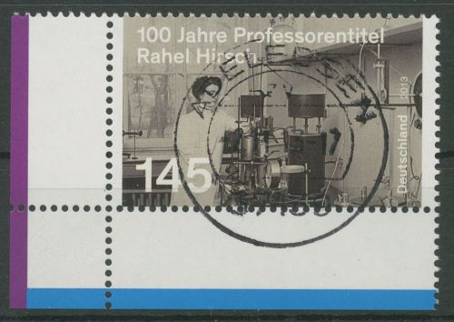Bund 2013 Professorin Rahel Hirsch 3038 Ecke 3 mit TOP-Stempel (E4606)