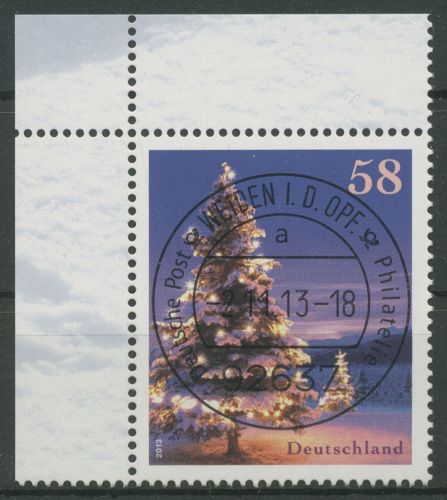 Bund 2013 Weihnachtsbaum Winterlandschaft 3039 Ecke 1 gestempelt (E5966)