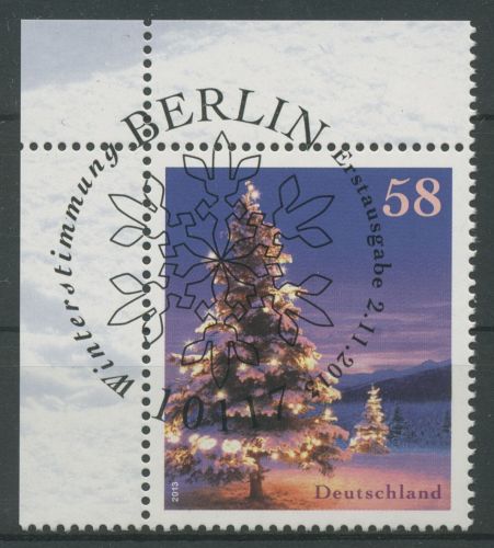 Bund 2013 Weihnachtsbaum Winterlandschaft 3039 Ecke 1 mit ESST Berlin (E5968)