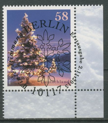 Bund 2013 Weihnachtsbaum Winterlandschaft 3039 Ecke 4 mit ESST Berlin (E5970)