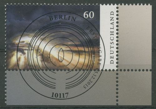 Bund 2013 Trauermarke Wolkenhimmel 3044 Ecke 4 mit ESST Berlin (E5976)