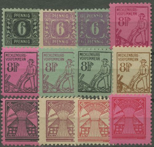 SBZ Mecklenburg-Vorpommern 1945 Freimarken 8/19 postfrisch