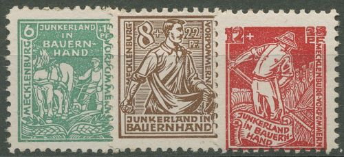 SBZ Mecklenburg-Vorpommern 1945 Bodenreform 23/25 a postfrisch