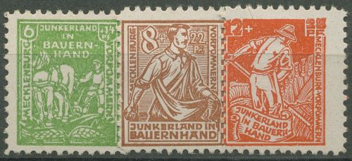 SBZ Mecklenburg-Vorpommern 1945 Bodenreform 23/25 b mit Falz