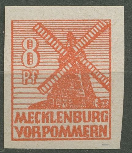 SBZ Mecklenburg-Vorpommern 1946 Freimarke auf Kreidepapier 34 x postfrisch