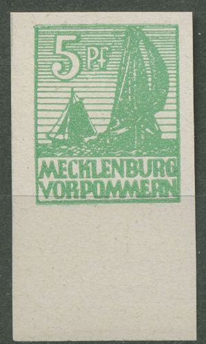 SBZ Mecklenburg-Vorpommern 1946 Kreidepapier 32 xa UR postfrisch, leicht fleckig