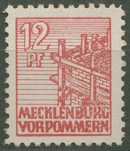 SBZ Mecklenburg-Vorpommern 1946 Freim. Kreidepapier 36 xa postfrisch geprüft
