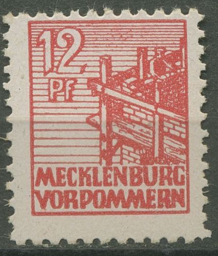 SBZ Mecklenburg-Vorpommern 1946 Freim. Kreidepapier 36 xa postfrisch
