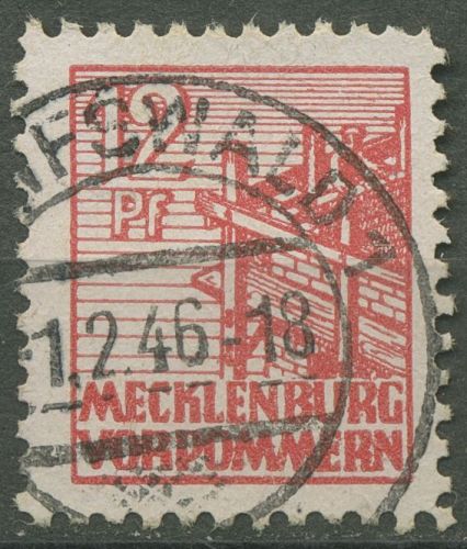 SBZ Mecklenburg-Vorpommern 1946 Freimarke auf Kreidepapier 36 xa gestempelt