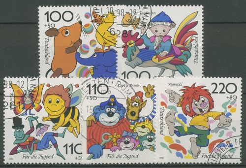 Bund 1998 Trickfilmfiguren Biene Maja Sandmann Pumuckl 1990/94 gestempelt