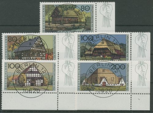 Bund 1996 Bauwerke Bauernhäuser 1883/87 Ecke 4 mit TOP-Stempel (E2654)