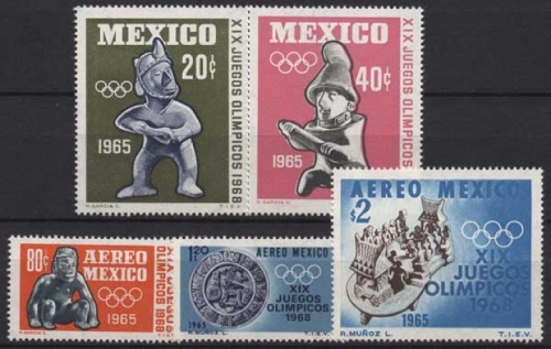 Mexiko 1965 Olympische Sommerspiele´68 Mexiko 1192/96 postfrisch