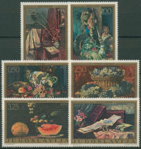 Jugoslawien 1972 Gemälde Stillleben 1487/92 postfrisch
