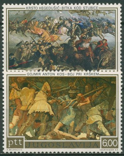 Jugoslawien 1973 Aufstände Schlachten Gemälde 1495/96 postfrisch