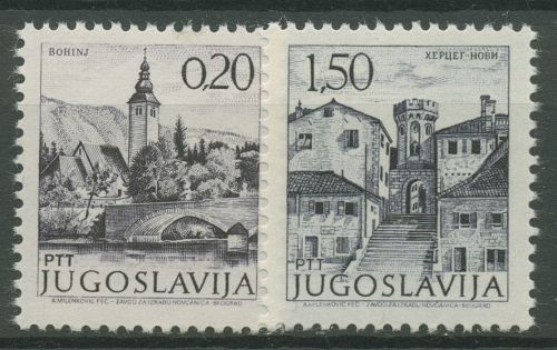Jugoslawien 1972 Sehenswürdigkeiten Bauwerke 1493/94 postfrisch