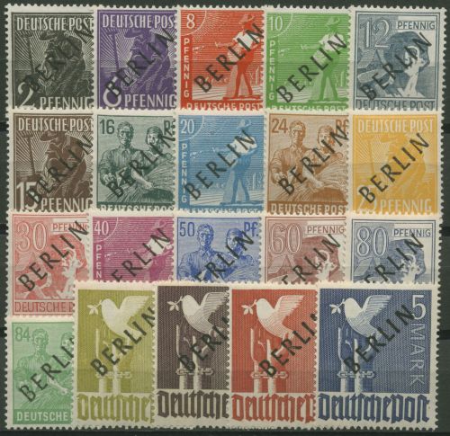 Berlin 1948 Schwarzaufdruck 1/20 postfrisch geprüft