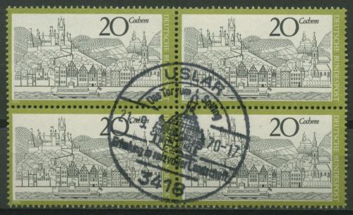 Bund 1970 Fremdenverkehr Cochem 649 4er-Block mit Sonderstempel