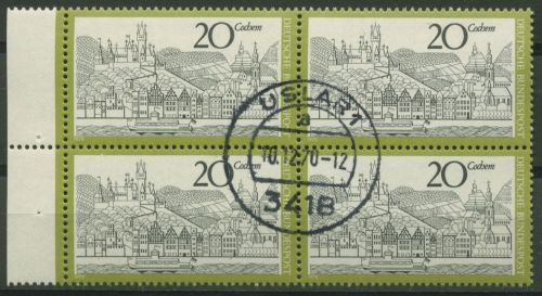 Bund 1970 Fremdenverkehr Cochem 649 4er-Block gestempelt