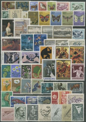 Jugoslawien 60 verschiedene Marken postfrisch (SG62215)