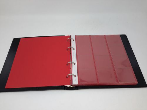 Lindner Münzalbum Karat 1106 schwarz + 5 Blatt (siehe unten) gebraucht (ZM34)