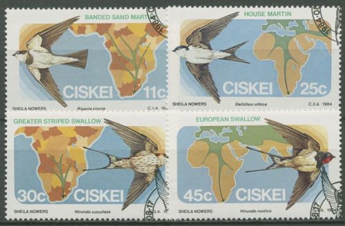 Ciskei 1984 Zugvögel Schwalben 61/64 gestempelt