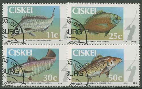 Ciskei 1985 Fische Angeln 70/73 gestempelt