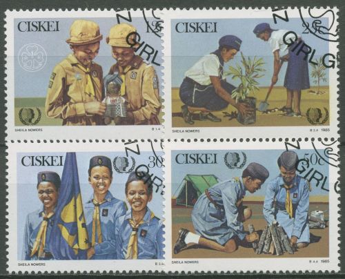 Ciskei 1985 Int. Jahr der Jugend Pfadfinderinnen 75/78 gestempelt
