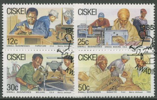 Ciskei 1985 Handwerk Schlosserei Schreinerei Korbflechten 79/82 gestempelt
