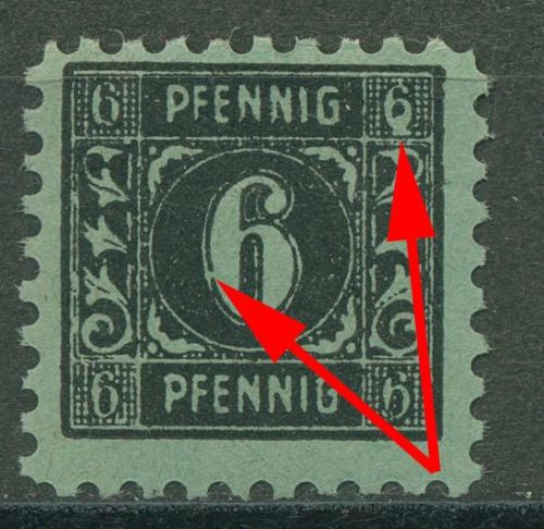 SBZ Mecklenburg-Vorpommern Freimarke mit Plattenfehler 8 x XXIV postfrisch