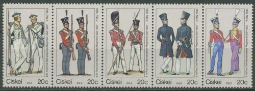 Ciskei 1983 Uniformen des 6. Infanterie-Regiments 47/51 ZD postfrisch (C40187)