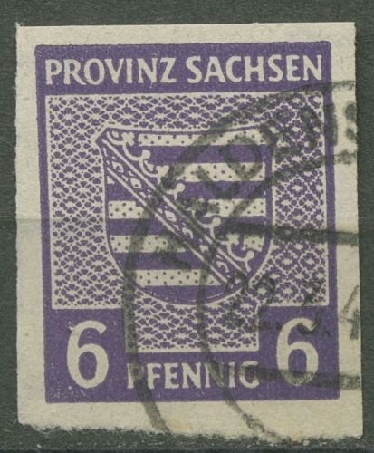 SBZ Provinz Sachsen 1945 Provinzwappen 69 X a gestempelt geprüft