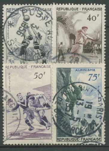 Frankreich 1956 Freimarken Sportarten 1100/03 gestempelt