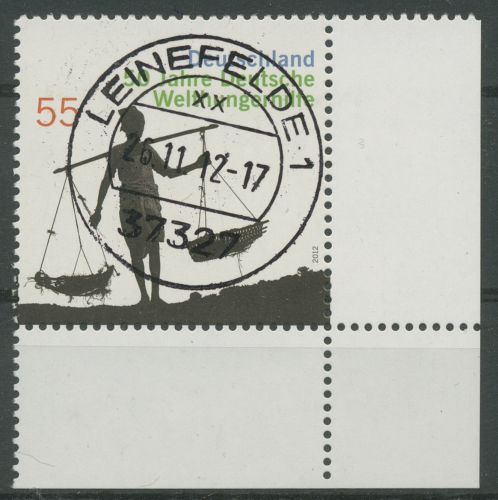 Bund 2012 Welthungerhilfe 2928 Ecke 4 mit TOP-Stempel (E4540)