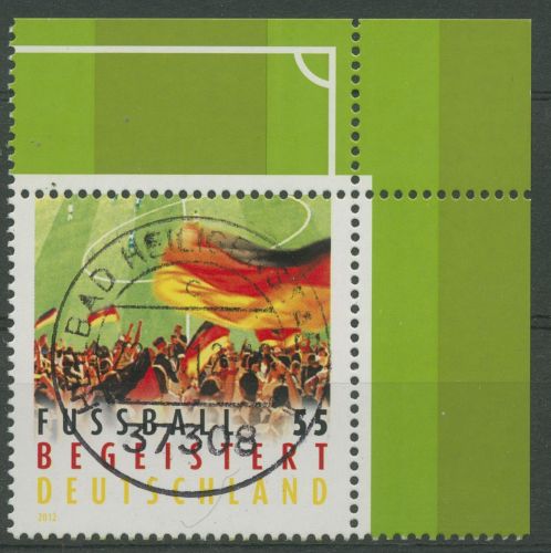 Bund 2012 Fußball 2930 Ecke 2 mit TOP-Stempel (E4541)