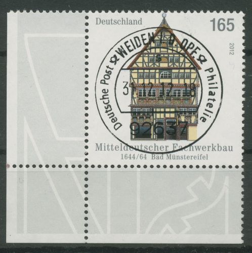 Bund 2012 Fachwerkbau Bad Münstereifel 2931 Ecke 3 gestempelt (E6112)