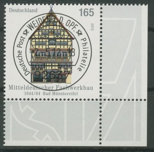 Bund 2012 Fachwerkbau Bad Münstereifel 2931 Ecke 4 gestempelt (E6113)