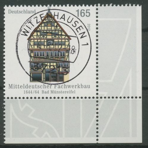 Bund 2012 Fachwerkbau Bad Münstereifel 2931 Ecke 4 mit TOP-Stempel (E6116)
