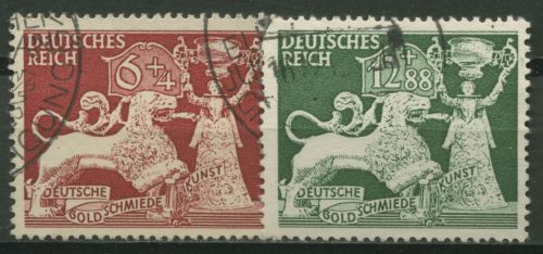 Deutsches Reich 1942 Goldschmiedekunst 816/17 gestempelt