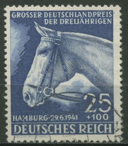 Deutsches Reich 1941 Deutsches Derby, Das Blaue Band 779 gestempelt