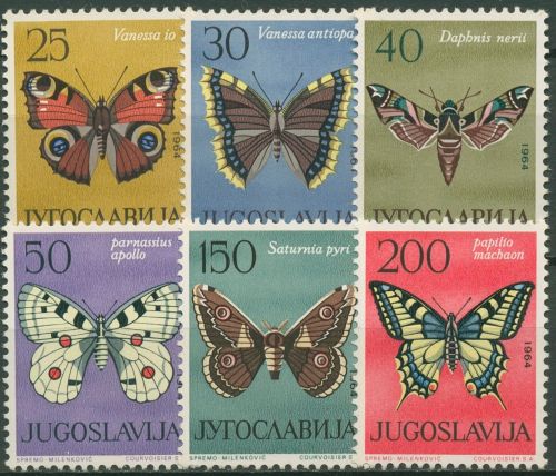Jugoslawien 1964 Tiere Insekten Schmetterlinge 1069/74 postfrisch