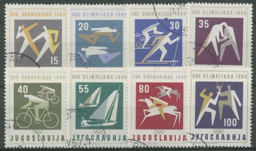 Jugoslawien 1960 Olympia Sommerspiele Rom 909/16 gestempelt