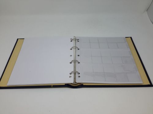 NUMIS Münzalbum blau + 5 Blatt, für 15 EURO-Münzsätze mm gebraucht (ZM46)