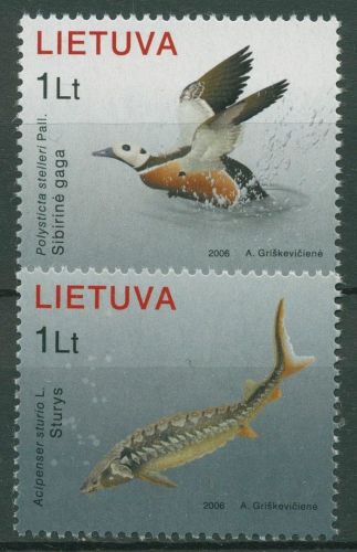 Litauen 2006 Gefährdete Meerestiere Ente Stör 915/16 postfrisch
