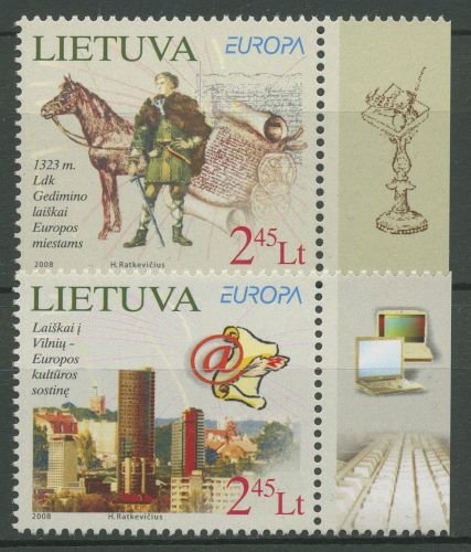 Litauen 2008 Europa CEPT Der Brief 970/71 postfrisch