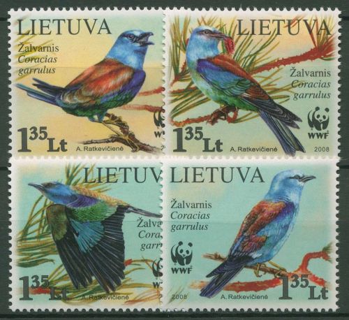 Litauen 2008 WWF Naturschutz Vögel 984/87 postfrisch